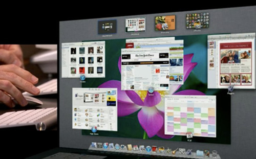 Mac OS X 10.7 Lion with advanced multitouch